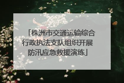 株洲市交通运输综合行政执法支队组织开展防汛应急救援演练