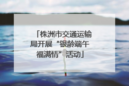 株洲市交通运输局开展“银龄端午福满情”活动