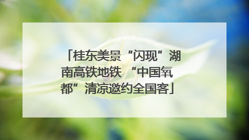 桂东美景“闪现”湖南高铁地铁 “中国氧都”清凉邀约全国客
