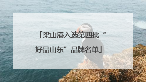梁山港入选第四批“好品山东”品牌名单