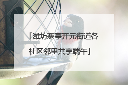 潍坊寒亭开元街道各社区邻里共享端午