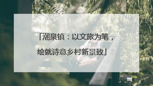 潮泉镇：以文旅为笔，绘就诗意乡村新景致