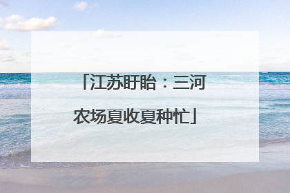 江苏盱眙：三河农场夏收夏种忙