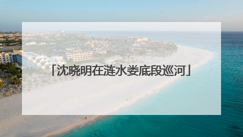 沈晓明在涟水娄底段巡河