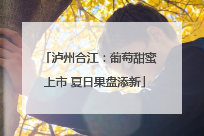 泸州合江：葡萄甜蜜上市 夏日果盘添新