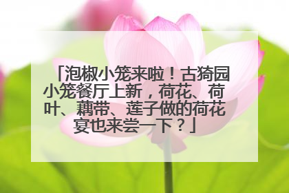 泡椒小笼来啦！古猗园小笼餐厅上新，荷花、荷叶、藕带、莲子做的荷花宴也来尝一下？