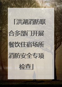 洪湖消防联合多部门开展餐饮住宿场所消防安全专项检查