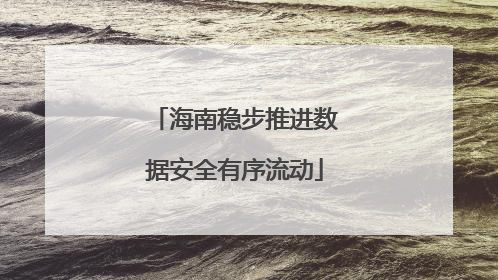 海南稳步推进数据安全有序流动
