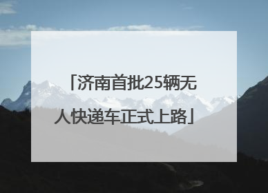 济南首批25辆无人快递车正式上路