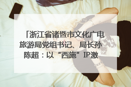 浙江省诸暨市文化广电旅游局党组书记、局长孙陈超：以“西施”IP激活全域旅游 打造县域文旅融合新标杆｜第七届全国县域旅游研究成果发布系列活动
