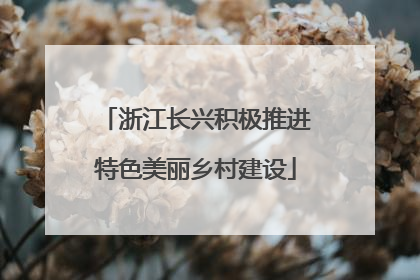 浙江长兴积极推进特色美丽乡村建设