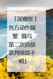 深观察丨各方动作频繁  俄乌第二次直接谈判前景不明