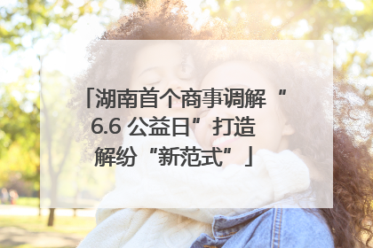 湖南首个商事调解“6.6 公益日”打造解纷“新范式”
