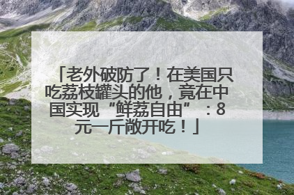 老外破防了！在美国只吃荔枝罐头的他，竟在中国实现“鲜荔自由”：8元一斤敞开吃！