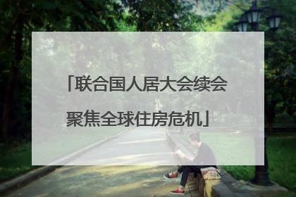 联合国人居大会续会聚焦全球住房危机