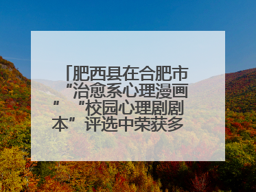 肥西县在合肥市“治愈系心理漫画”“校园心理剧剧本”评选中荣获多项大奖！