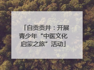 自贡贡井：开展青少年“中医文化启蒙之旅”活动
