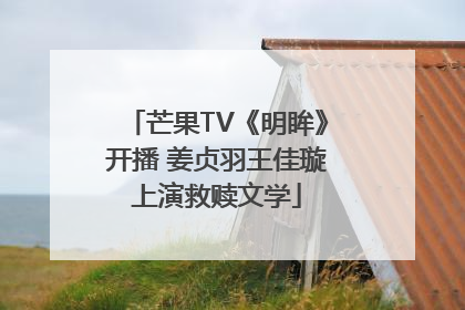 芒果TV《明眸》开播 姜贞羽王佳璇上演救赎文学