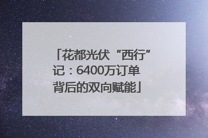 花都光伏“西行”记：6400万订单背后的双向赋能