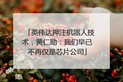 英伟达押注机器人技术，黄仁勋：我们早已不再仅是芯片公司