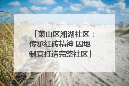 萧山区湘湖社区：传承红砖精神 因地制宜打造完整社区