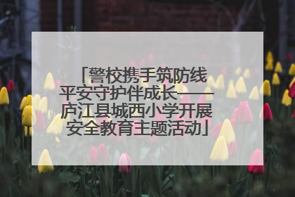 警校携手筑防线 平安守护伴成长——庐江县城西小学开展安全教育主题活动