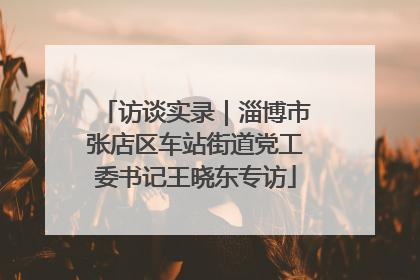 访谈实录｜淄博市张店区车站街道党工委书记王晓东专访