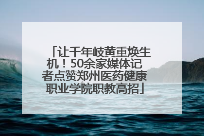让千年岐黄重焕生机！50余家媒体记者点赞郑州医药健康职业学院职教高招