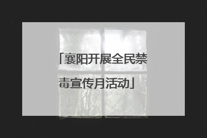 襄阳开展全民禁毒宣传月活动