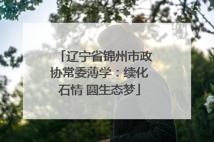 辽宁省锦州市政协常委薄学：续化石情 圆生态梦
