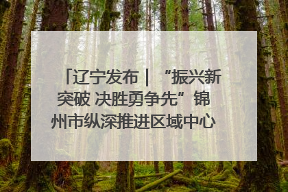 辽宁发布｜“振兴新突破 决胜勇争先”锦州市纵深推进区域中心城市建设 打造高质量发展新增长极