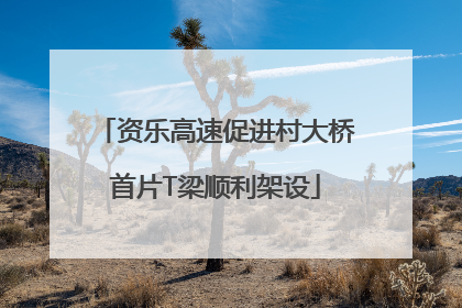 资乐高速促进村大桥首片T梁顺利架设
