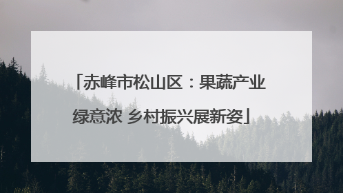 赤峰市松山区：果蔬产业绿意浓 乡村振兴展新姿
