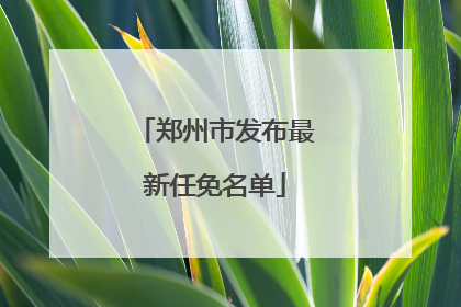 郑州市发布最新任免名单