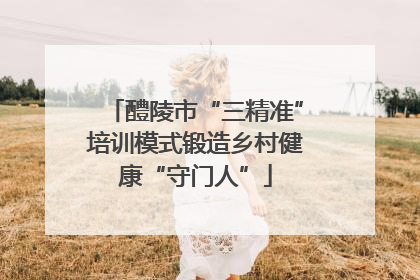醴陵市“三精准”培训模式锻造乡村健康“守门人”