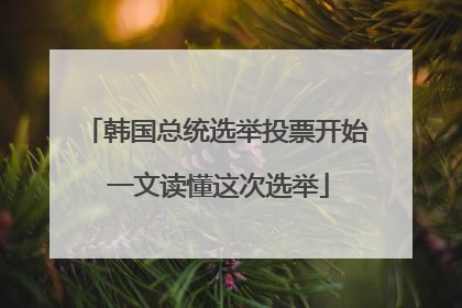 韩国总统选举投票开始 一文读懂这次选举