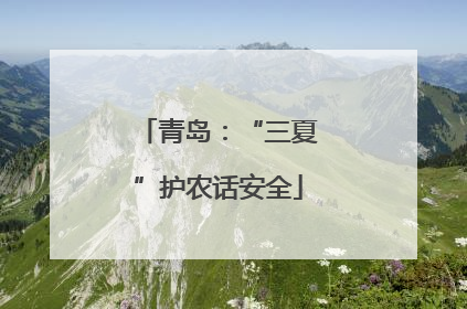 青岛：“三夏”护农话安全