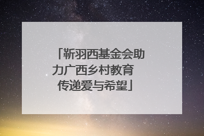 靳羽西基金会助力广西乡村教育 传递爱与希望