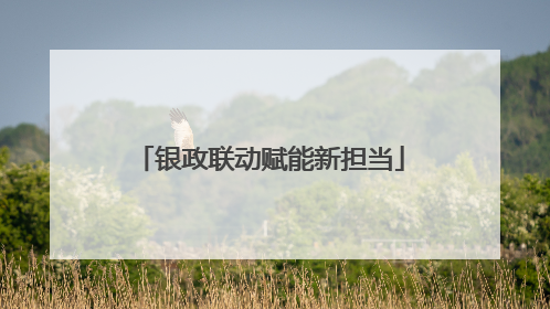 银政联动赋能新担当