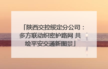 陕西交控绥定分公司：多方联动织密护路网 共绘平安交通新图景