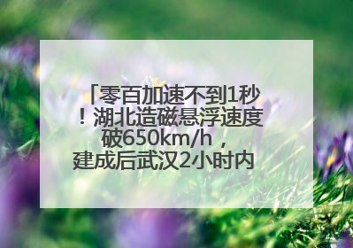 零百加速不到1秒！湖北造磁悬浮速度破650km/h，建成后武汉2小时内可抵达广州