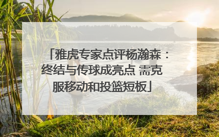 雅虎专家点评杨瀚森：终结与传球成亮点 需克服移动和投篮短板