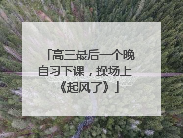 高三最后一个晚自习下课，操场上《起风了》