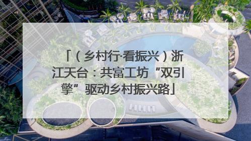 （乡村行·看振兴）浙江天台：共富工坊“双引擎”驱动乡村振兴路