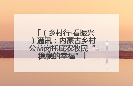（乡村行·看振兴）通讯：内蒙古乡村公益岗托底农牧民“稳稳的幸福”
