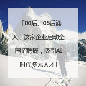 00后、05后涌入，这家企业启动全国招聘周，吸引AI时代多元人才
