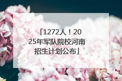 1272人！2025年军队院校河南招生计划公布