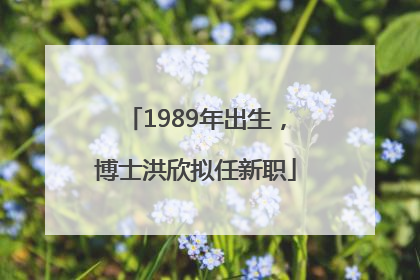 1989年出生，博士洪欣拟任新职