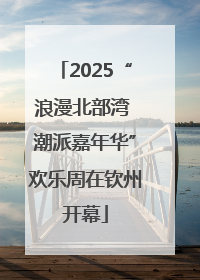 2025“浪漫北部湾 潮派嘉年华”欢乐周在钦州开幕