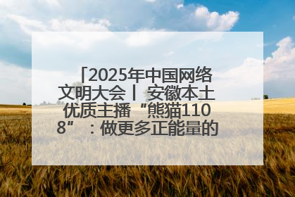 2025年中国网络文明大会丨 安徽本土优质主播“熊猫1108”：做更多正能量的事情 带给大家快乐